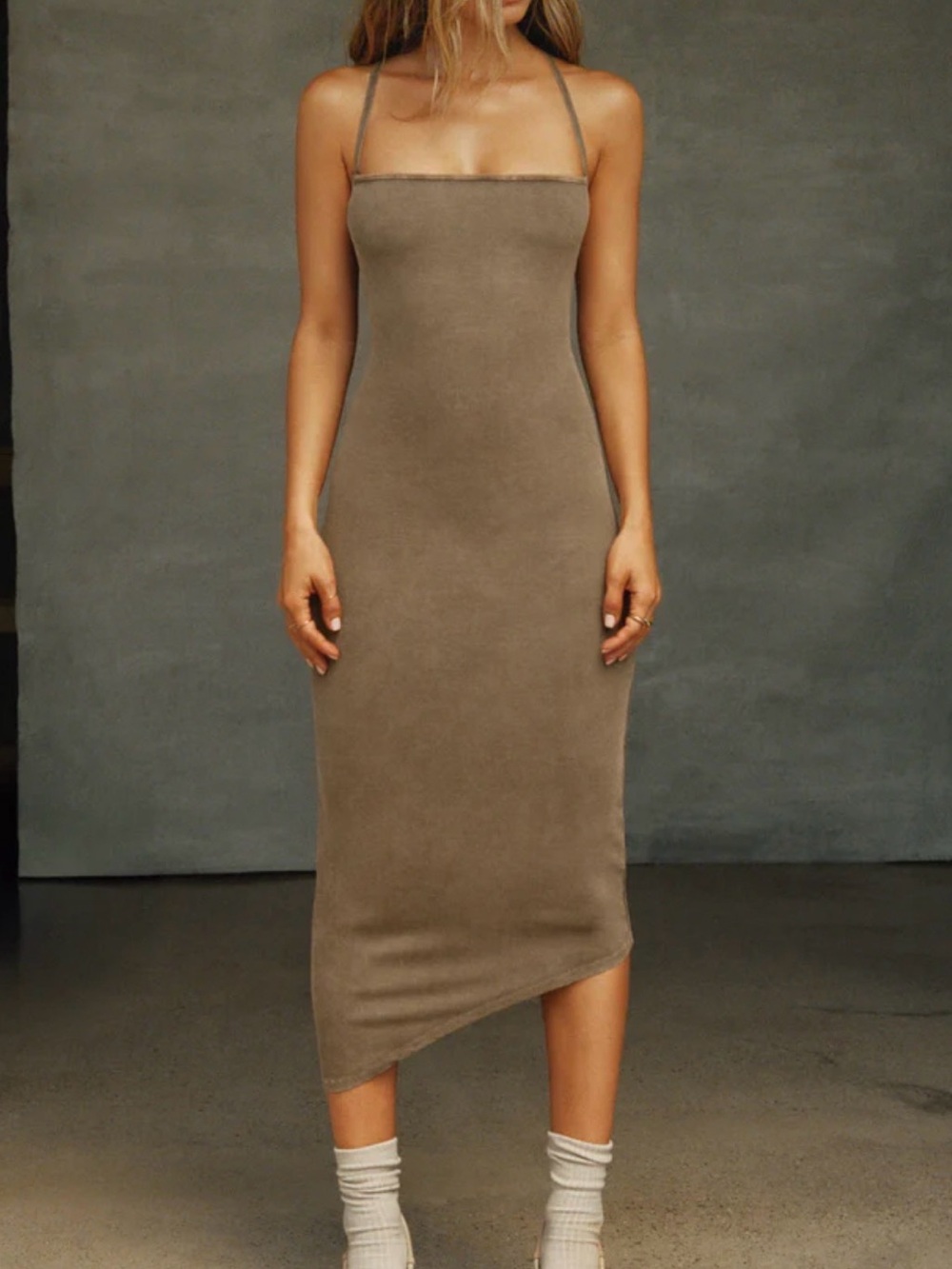 Cross Back Midi Dress